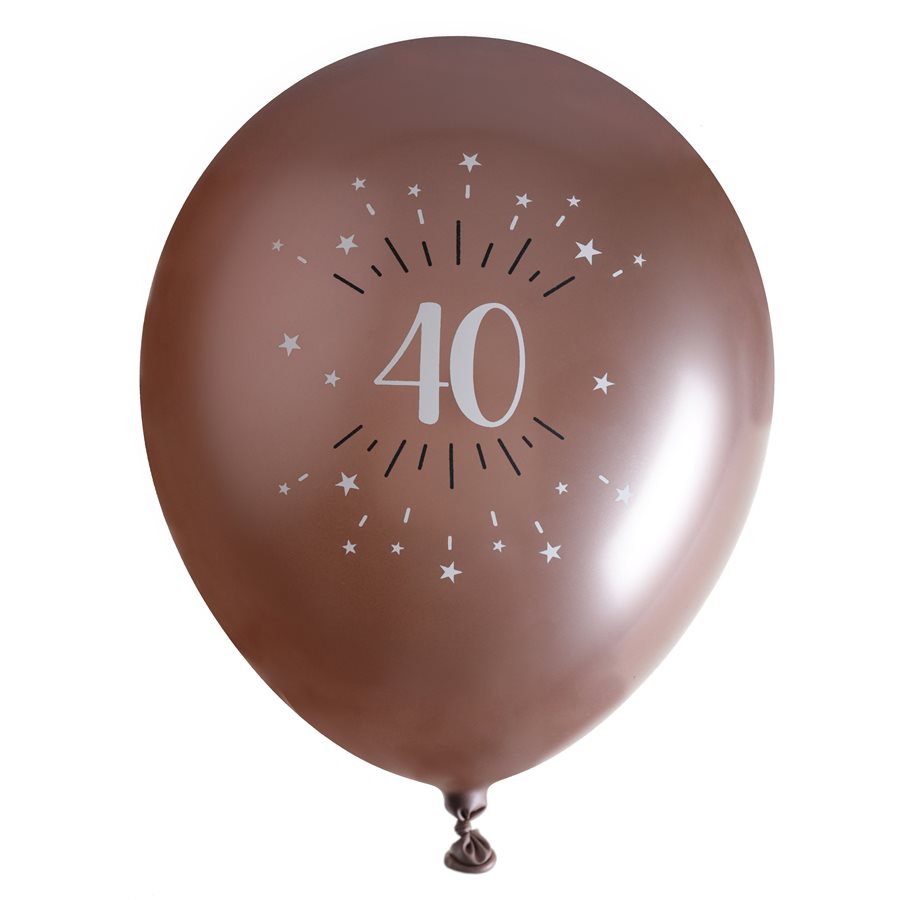 B. 11" 6 Piece Pack Balloons - Rose Gold