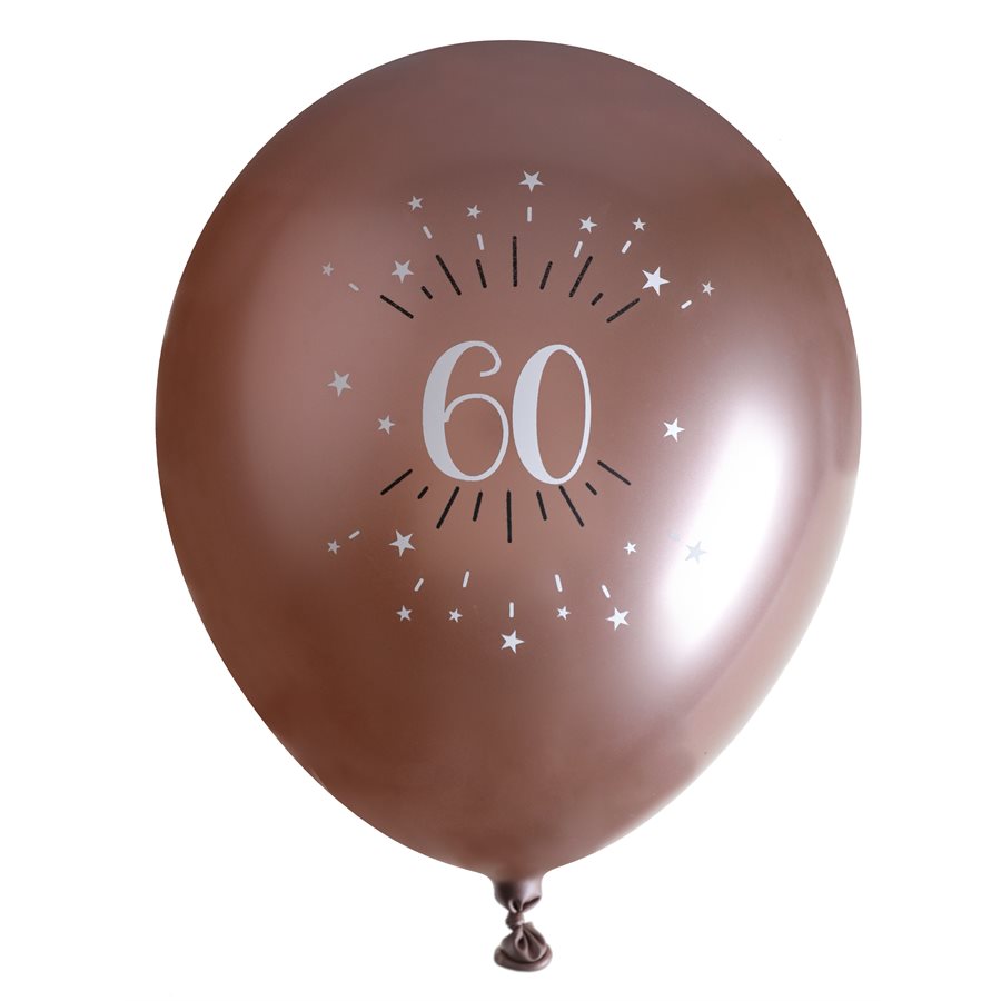 B. 11" 6 Piece Pack Balloons - Rose Gold