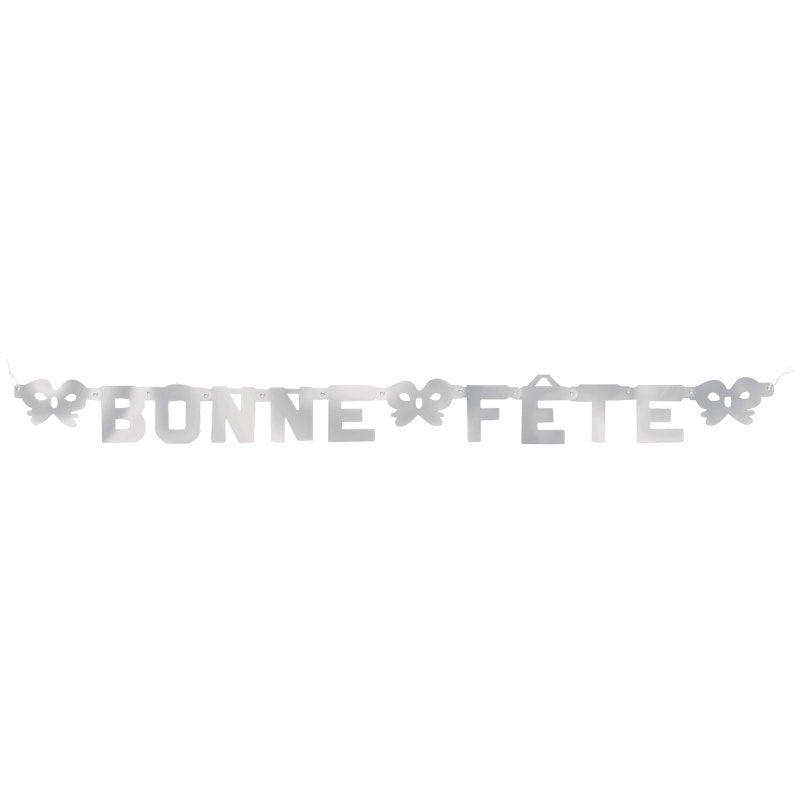 Bonne Fête Deluxe Silver Banner