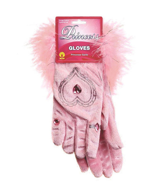 Marabou Gloves Pink Child