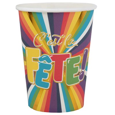 C'est la Fête 9oz Cups - Multicolor