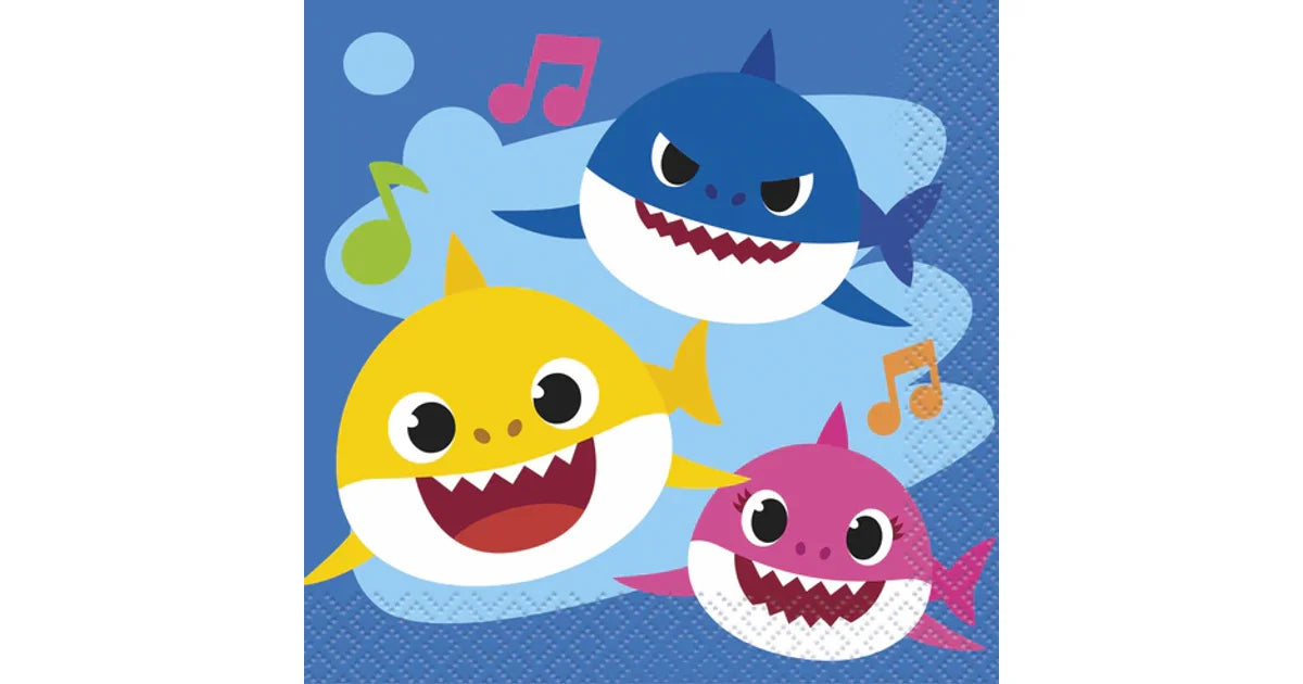 Baby Shark Napkin - Beverage Napkin 10''