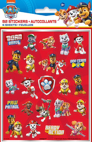 Paw Patrol Sticker Sheets - Nickelodeon