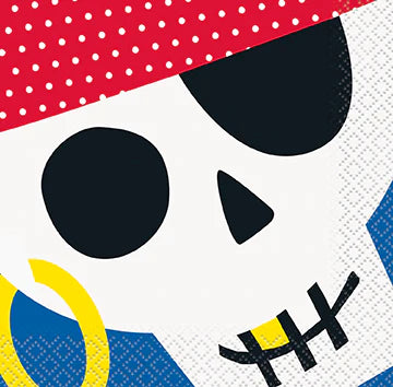 Ahoy Pirate Napkins - Beverage Napkins 10''