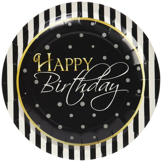 Elegant Happy Bday-7" Plate