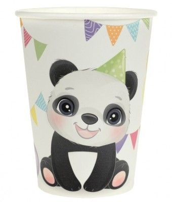 9oz Cups Birthday Panda - Santex