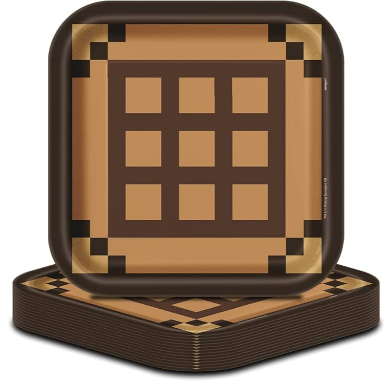 Assiettes carrées - Minecraft