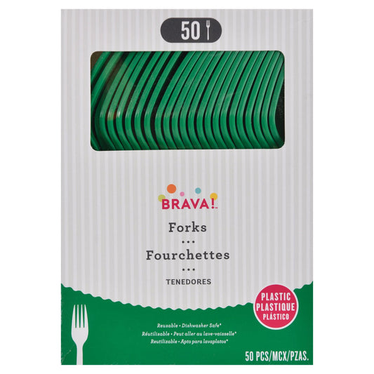 Plastic Forks Set - Party's Solid Colors