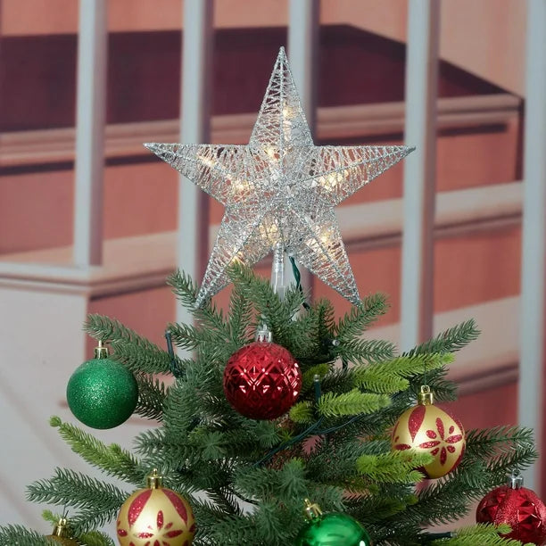 Lighted Star Tree Topper - Holiday Time