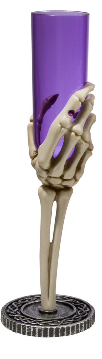 Plastic Skeleton Hand Flute Glasses Assorted