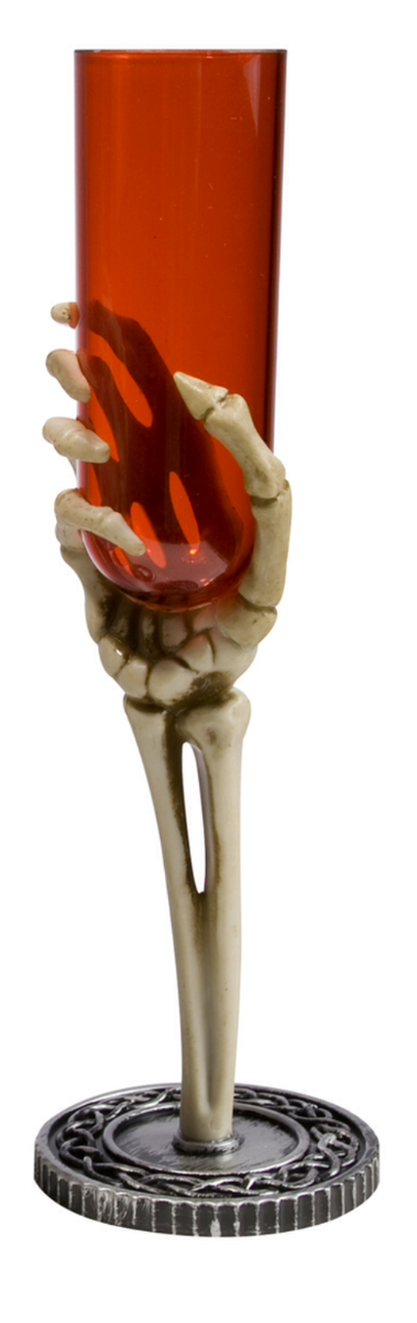 Plastic Skeleton Hand Flute Glasses Assorted