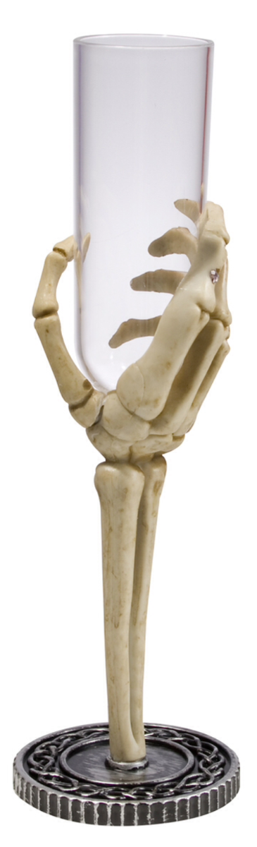 Plastic Skeleton Hand Flute Glasses Assorted
