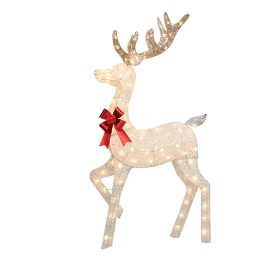 Glittering Buck Od Wire Sculptur - Holiday Time