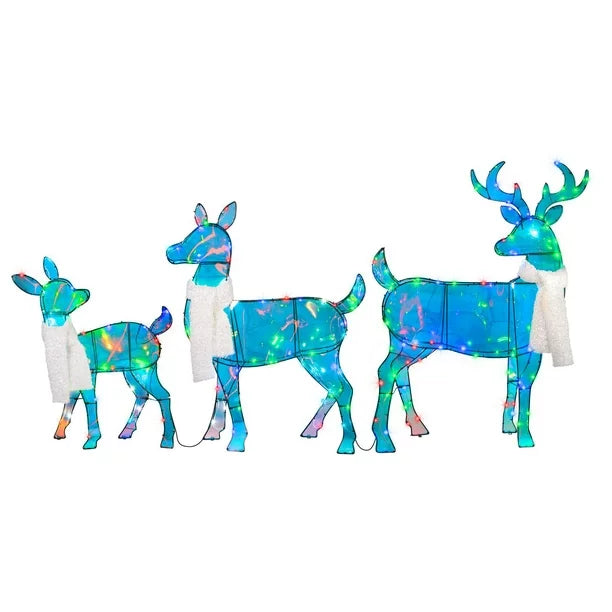 Irridescent Deer Family Trio - Flat Tastics