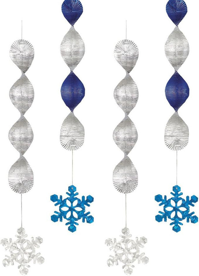 Hanging Foil Snowflake Decorations