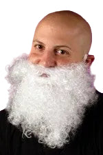 Big & Curly Beard - White