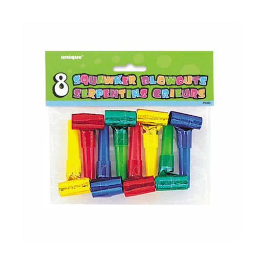 Feuille de soufflage Squawker Prismatic - Paquet de 8 pièces