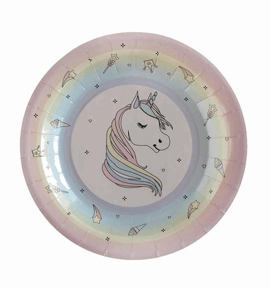 Assiette Licorne Rose