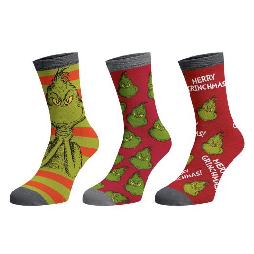 The Grinch Crew Socks (3 Pairs) - The Grinch