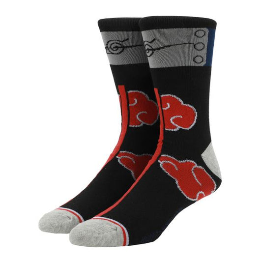 Crew Socks Single Pair Akatsuki Cloud - Naruto