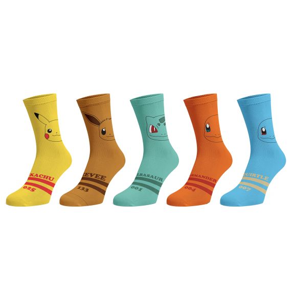 Pokemon Character Socks (5 Pairs) - Pokemon