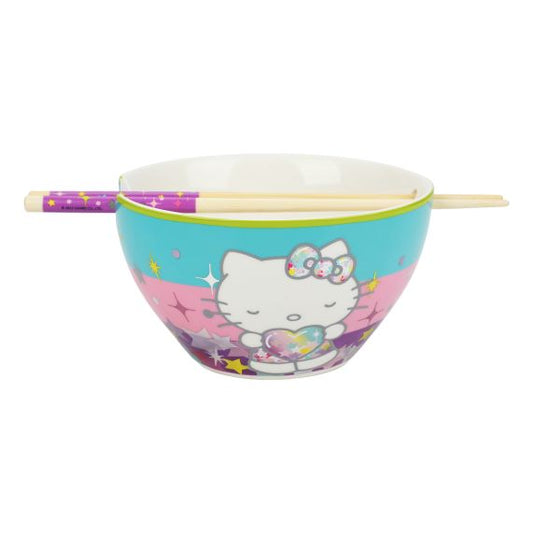 Japanese Ramen Noodle Bowl with Chopsticks - Hello Kitty