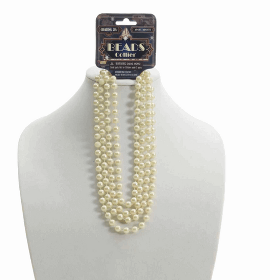 Beads Neckless Beige