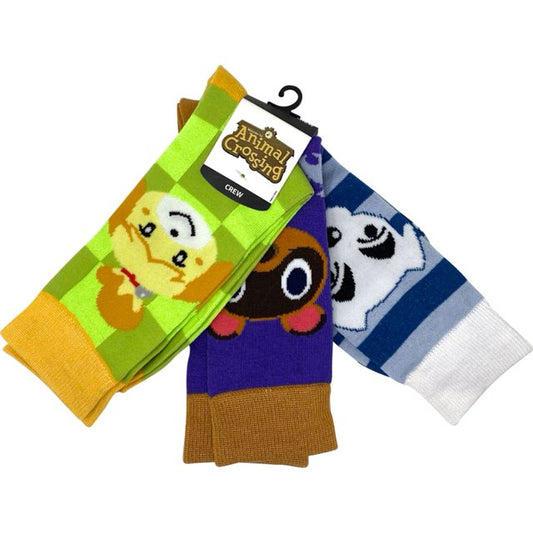 Animal Crossing Characters Crew Socks (3 Pairs) - Animal Crossing