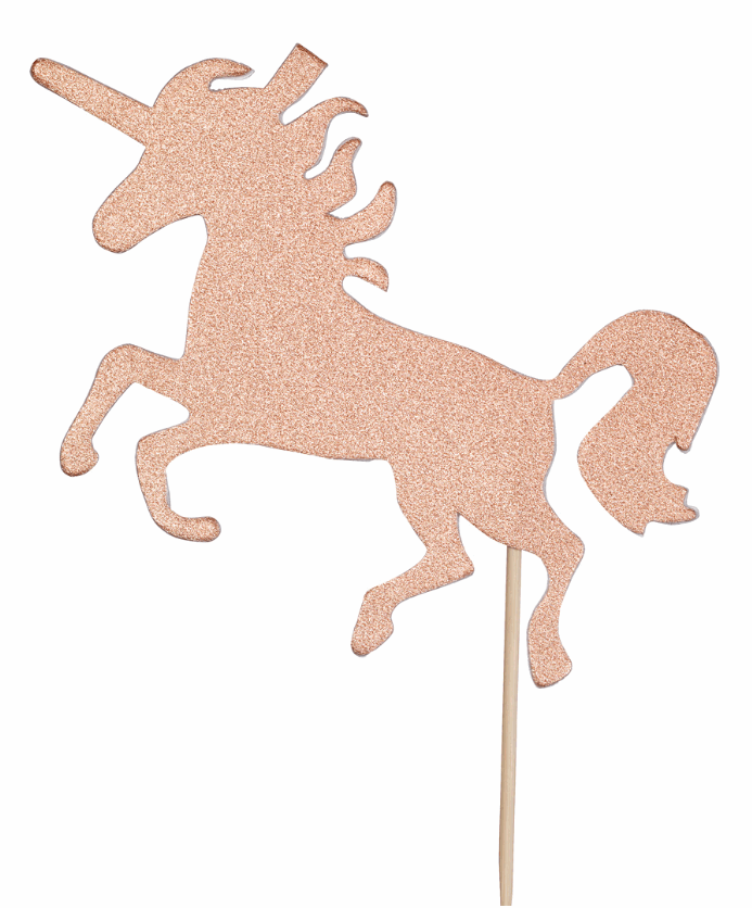 Cake Topper Unicorn Rose Gold