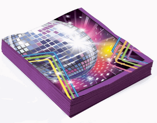 Disco Party Decor Napkins - Beverage Napkins 10"