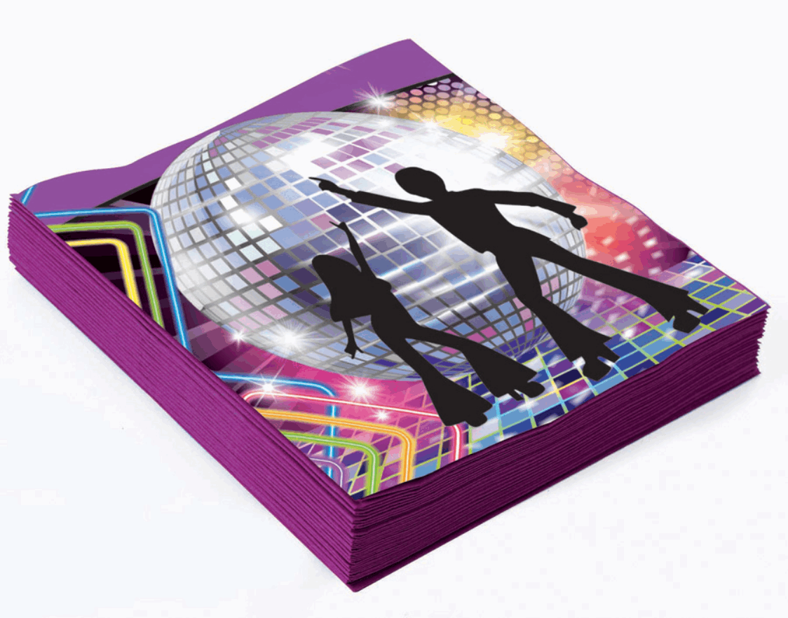 Disco Party Decor Napkins - Luncheon Napkins 13"