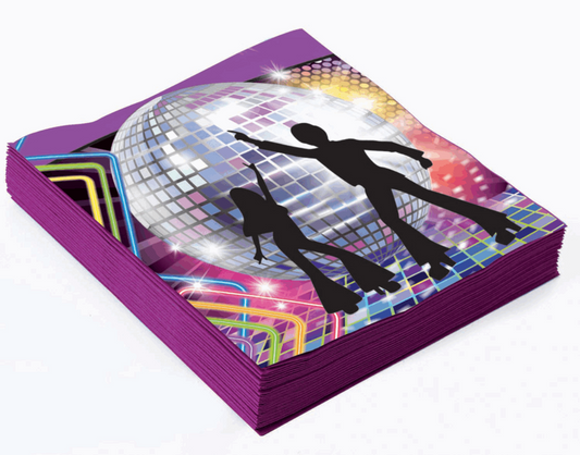 Disco Party Decor Napkins - Luncheon Napkins 13"