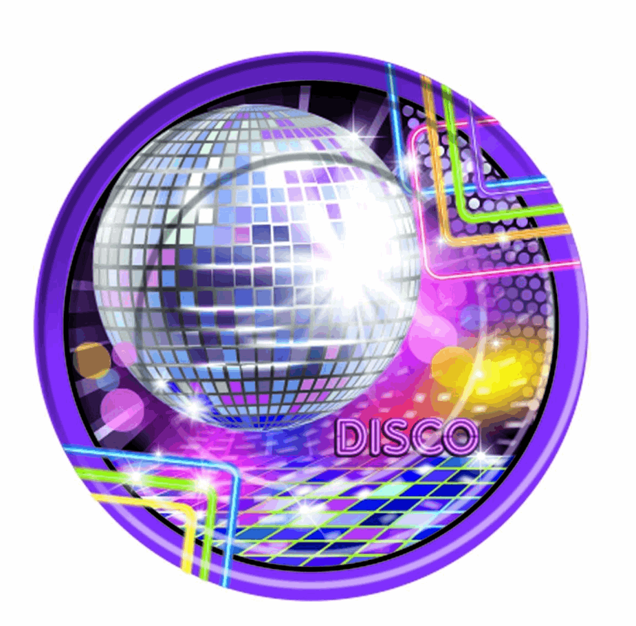 Disco Party Decor - Plates 9"