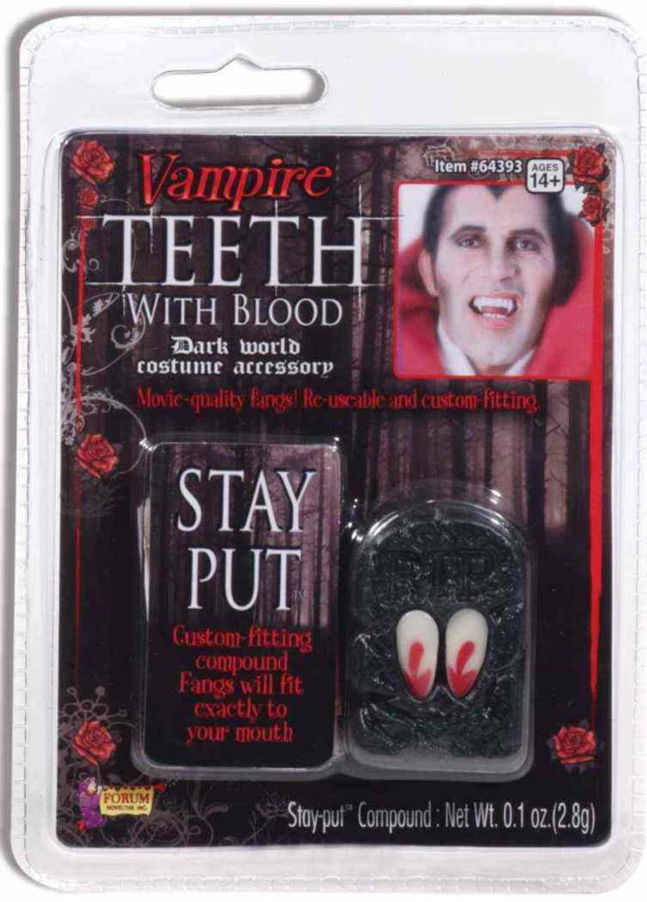 Vampire Fangs With Blood