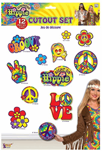 Hippie Decor - Cutout Set - 12 Pieces