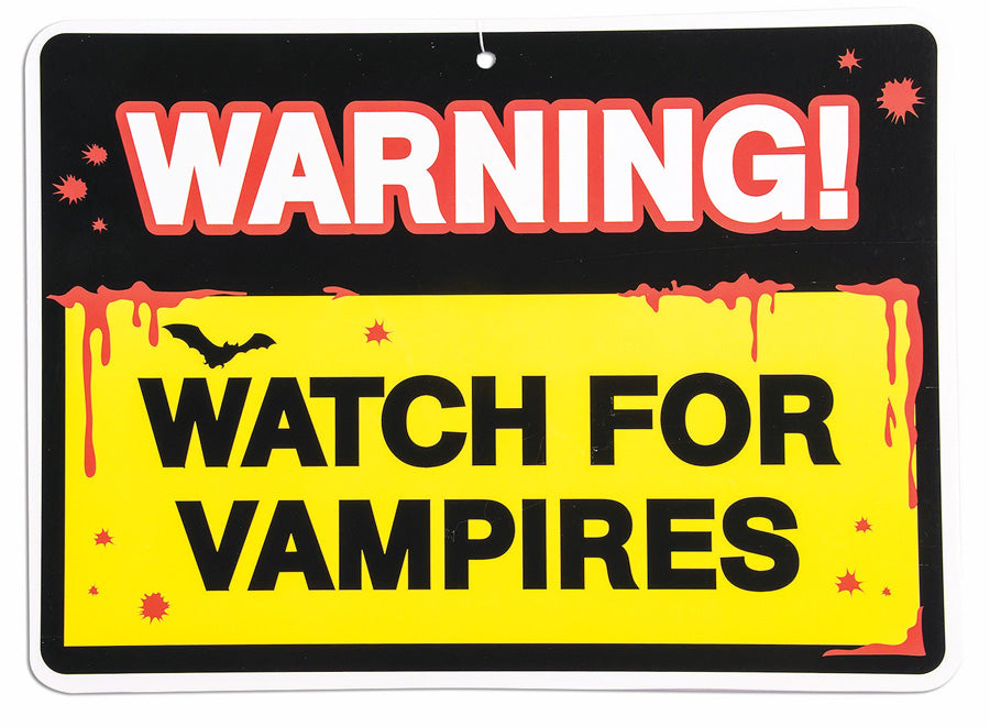 Watch Out Vampire Warning Sign – PartyenFolie