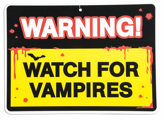 Watch Out Vampire Warning Sign