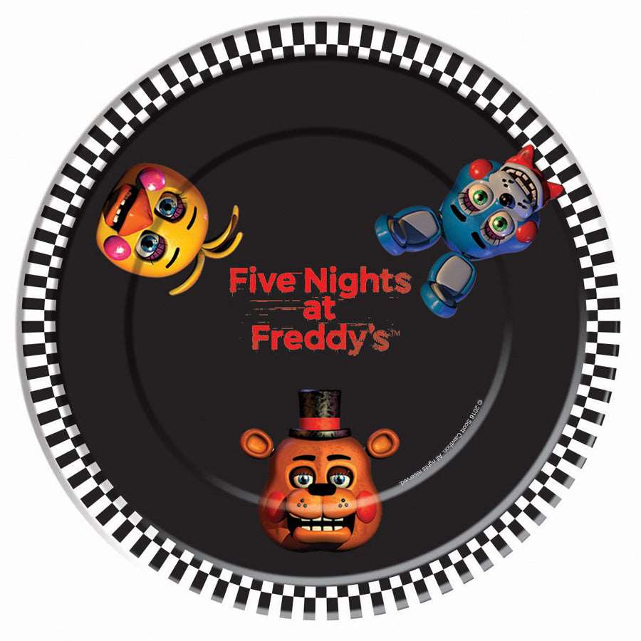 Five Nights At Freddy's 9'' Plates