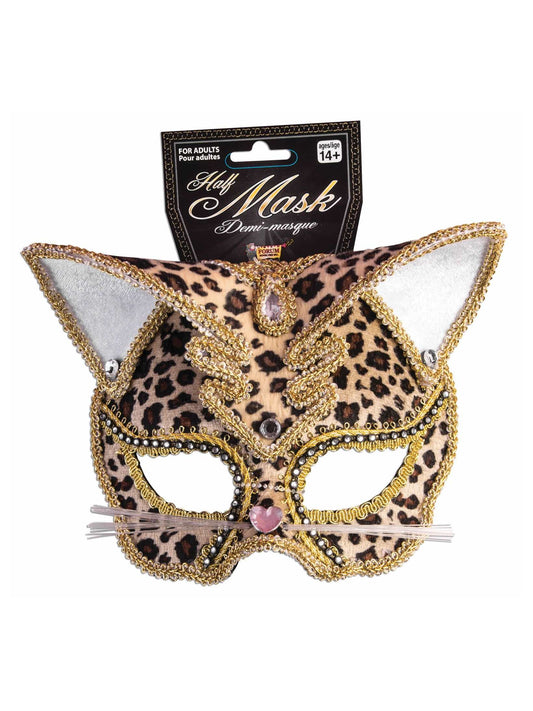 Deluxe Leopard Half Mask