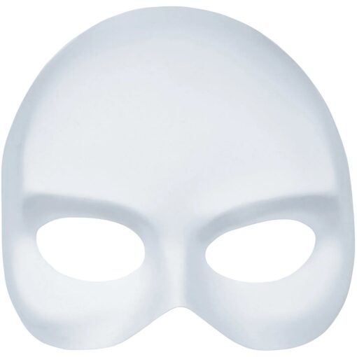 White Blank Half Mask