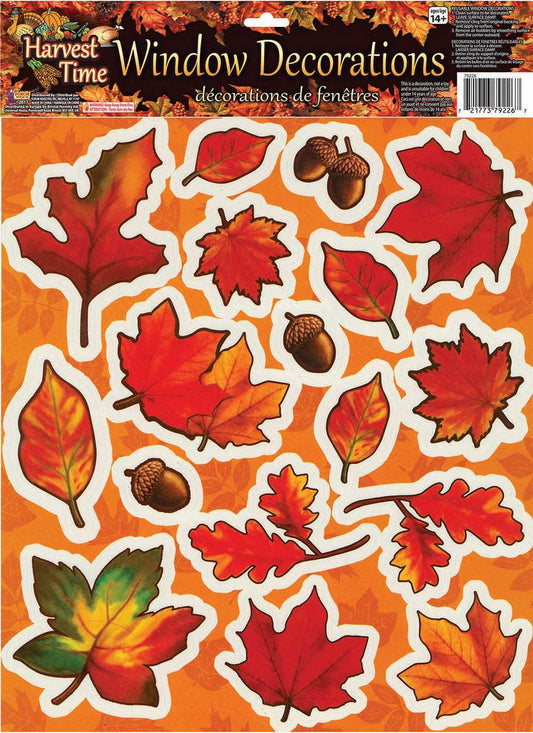 Harvest Leaves Window Stickers