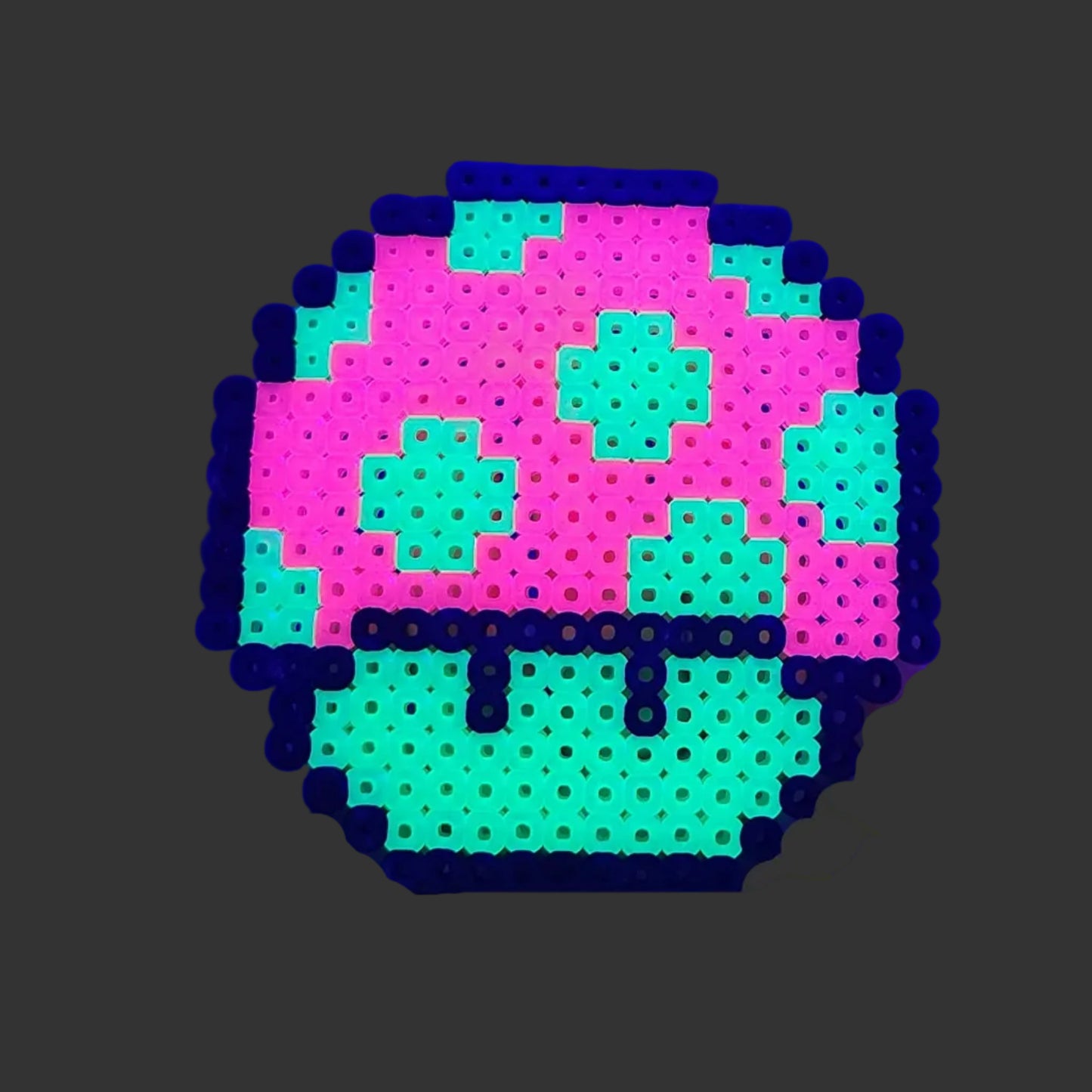 Pixel Art - Neon Mushrooms (Super Mario Bros)
