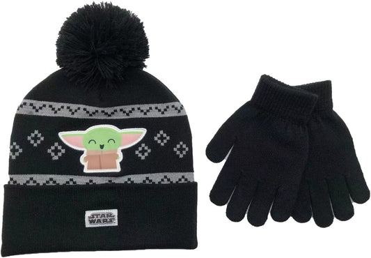 Laughing Grogu Tuque And Gloves - Mandalorian