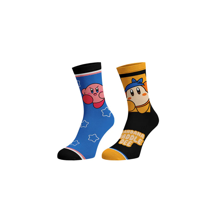 Kirby & Waddle Dee Crew Tube Socks (2 Pairs) - Kirby