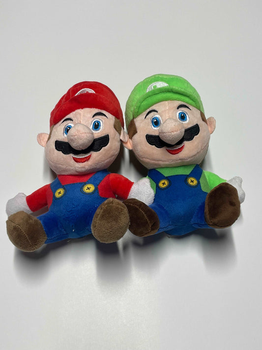 Duo Peluche de Mario et Luigi Assis