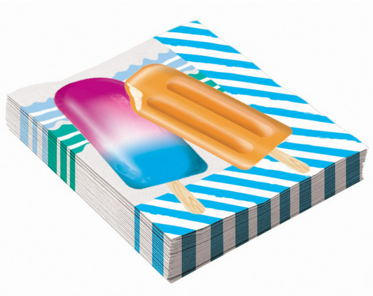 Luau Popsicle Party Napkins 13''