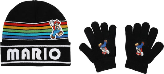 Mario Tuque And Gloves Striped - Super Mario Bros