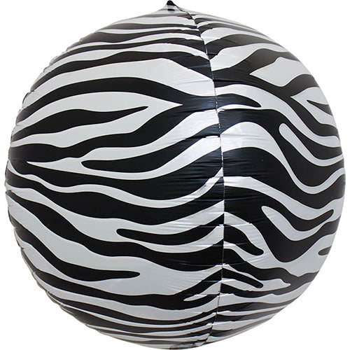 M. 17" Zebra Sphere Foil Balloon