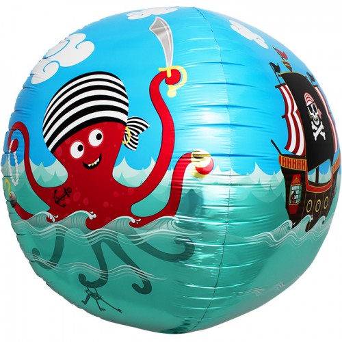 M. 17" Pirate Sphere Foil Balloon