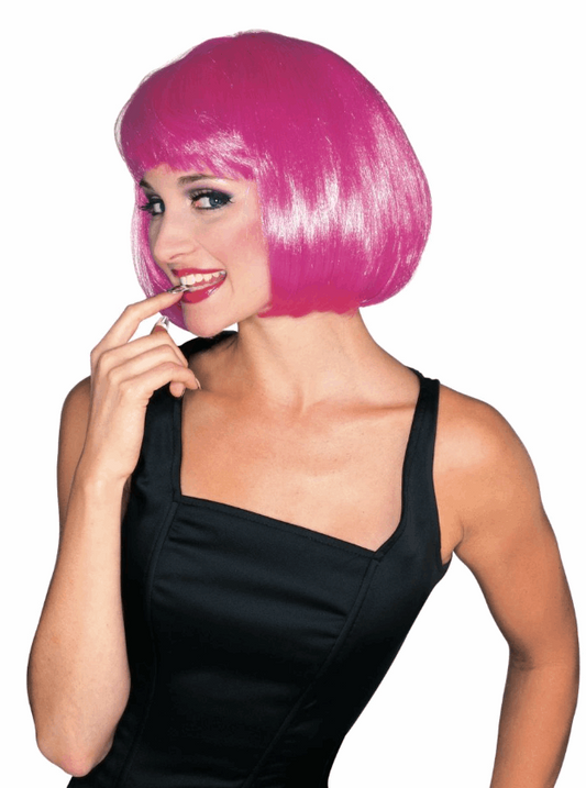 Hot Pink Super Model Wig - Rubies